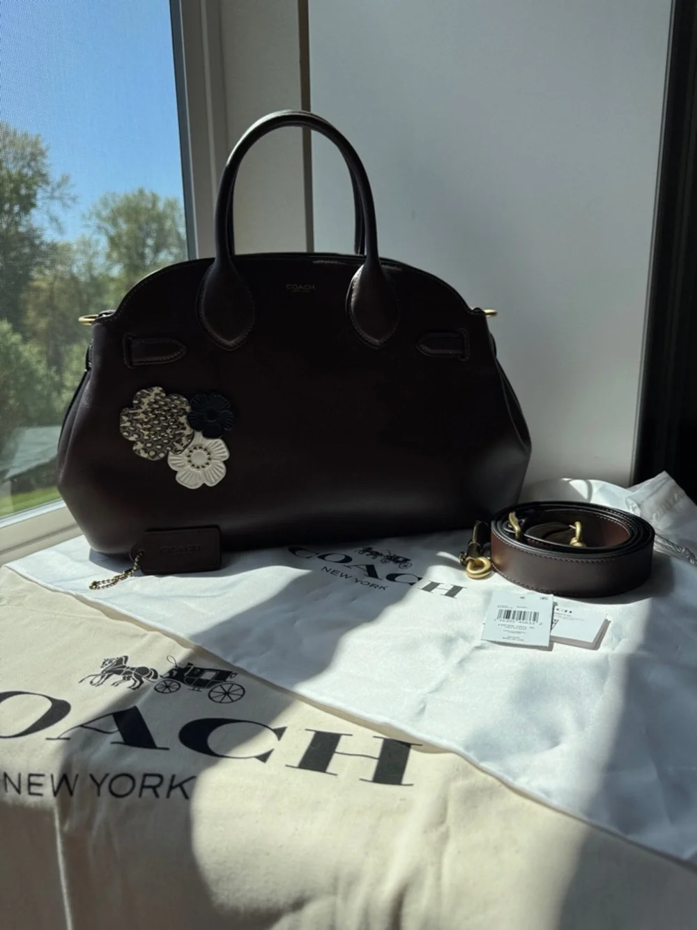 Coach Empire 35 Carryall in Maple with Customizations!! - Picture 1 of 13